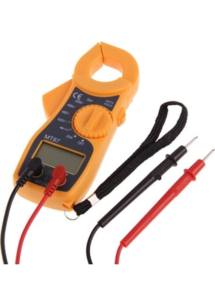 Sarı Kelepçe Dijital Arka Işık Multimetre LCD Ac/dc Ampermetre Voltmetre Ohm Transistör Test Cihazı Çok Metre (Yurt Dışından)