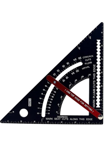 Imperial 7 Inç Üçgen Cetvel Uzatma Çubuğu Alüminyum Alaşımlı Açı Iletki Hız Inç Kare Bina Çerçeveleme Için Ölçüm Cetveli Çalışma Aracı (Yurt Dışından)