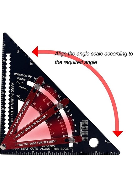 Imperial 7 Inç Üçgen Cetvel Uzatma Çubuğu Alüminyum Alaşımlı Açı Iletki Hız Inç Kare Bina Çerçeveleme Için Ölçüm Cetveli Çalışma Aracı (Yurt Dışından) modelleri