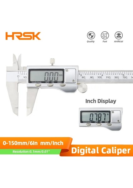 IP54 Kumpas Metal Dijital Kumpas Sürmeli Kumpaslar Paslanmaz Çelik Elektronik Mikrometre Cetvel Derinlik Ölçme Aracı Ölçer Enstrüman 0-150MM (Yurt Dışından)