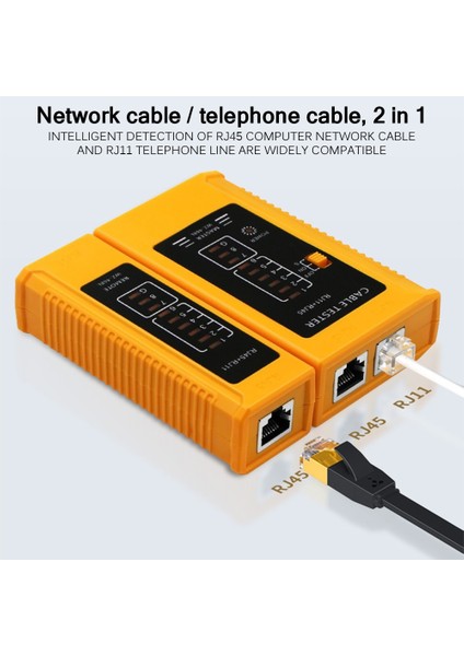 Sarı Profesyonel RJ45 RJ11 Kablo Lan Test Cihazı Ağ Kablosu Test Cihazı Lan Kablo Test Cihazı Ağ Aracı (Yurt Dışından) indirimleri