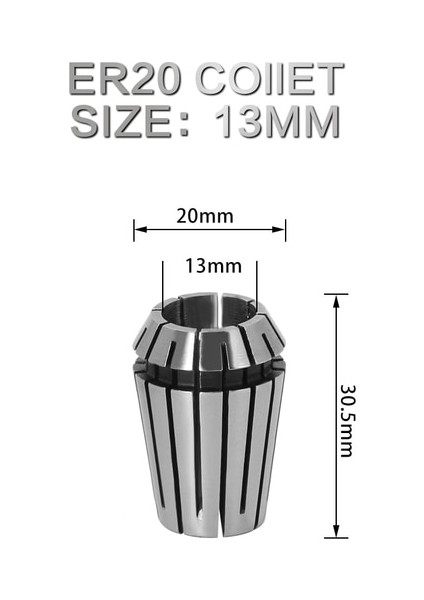 ER20-1I2 1/4 "8mm 1/2" Shank Er Yönlendirici Bit Uzatma Çubuğu Pens Oyma Makinesi Uzatma Freze Kesici Ahşap (Yurt Dışından)