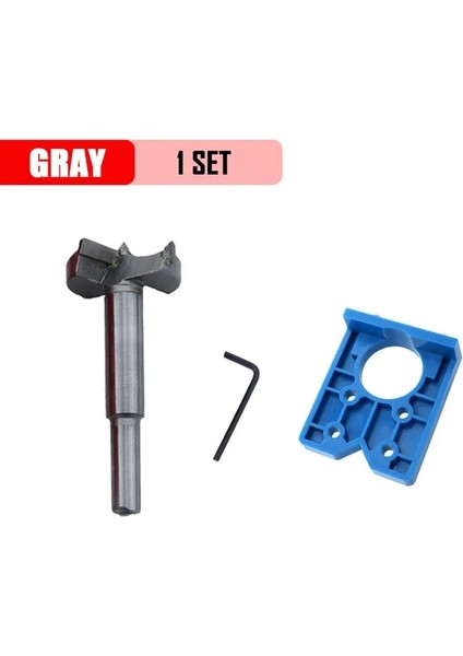 Gri Set 35MM Menteşe Delme Jig Seti Gizli Kılavuz Menteşe Delik Delme Bulucu Ağaç Işleme Delik Açıcı Kapı Dolap Aksesuarları Araçları (Yurt Dışından)