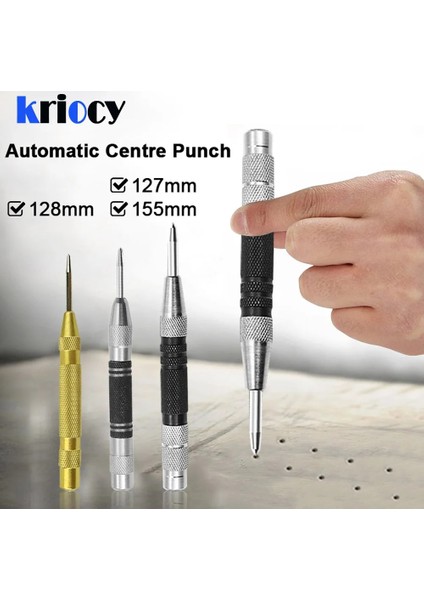 128MM Otomatik Merkezi Punch Yaylı Bulucu Ağaç Işleme Metal Matkap Ayarlanabilir Kerner Merkezi Pin Basın Dent Marker El Aletleri (Yurt Dışından) fırsatları
