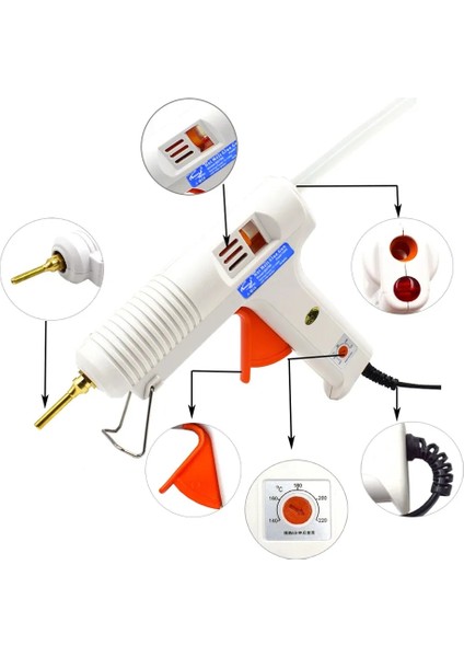 150W Ab 150W 100W Sıcak Tutkal Tabancası Sıcaklık Kontrol Termostatı ile 5 Ücretsiz Tutkal Çubukları Ev Dıy Endüstriyel Üretim Için (Yurt Dışından)