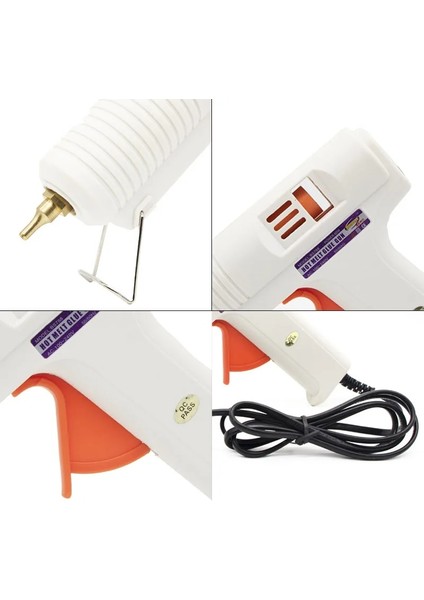 2.0X32MM 100W,AU Sıcak Tutkal Tabancası 100W Sabit Sıcaklık Elektrikli Sıcak Eriyik Tabancası 1mm Meme 11MM Tutkal Çubukları Tamir Aracı (Yurt Dışından) fırsatları