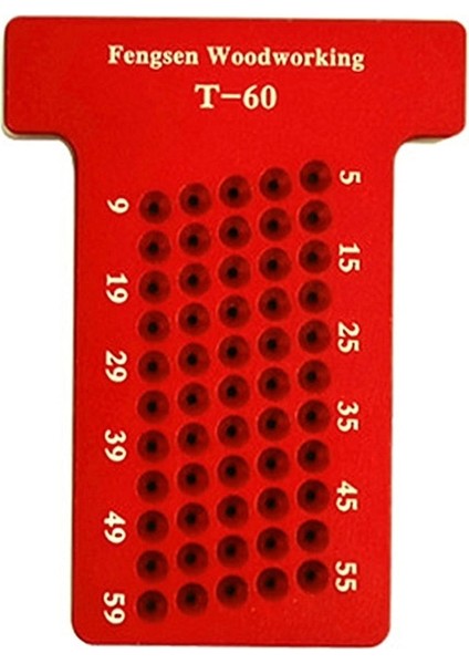 Kırmızı T60 Ağaç Işleme Scriber T-Tipi Ahşap Ölçer Kumpas Cetvel Marangoz Ölçme Aracı Aşınmaya Dayanıklı ve Paslanmaya Dayanıklı Dayanıklı (Yurt Dışından)