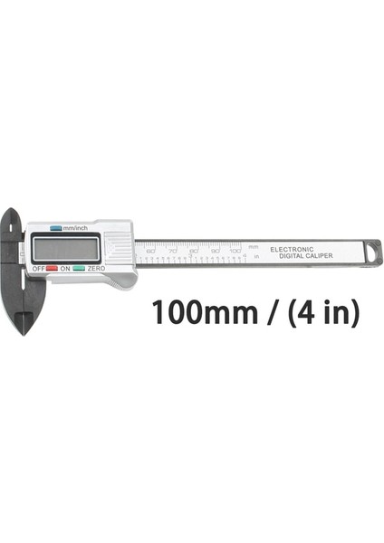 Gümüş 100 100/150MM 4/6 Inç LCD Dijital Elektronik Karbon Fiber Sürmeli Kumpas Ölçer Mikrometre Ölçme Aracı 1 M Mezura (Yurt Dışından)