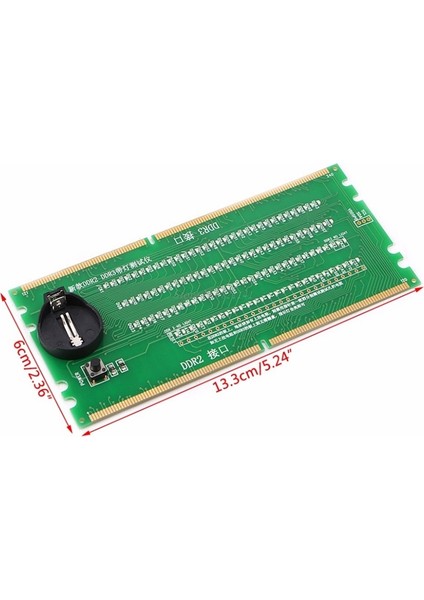 Masaüstü Anakart Entegre Devreleri Için Yeşil Ddr2 ve Ddr3 2'si 1 Arada Aydınlatmalı Test Cihazı (Yurt Dışından)