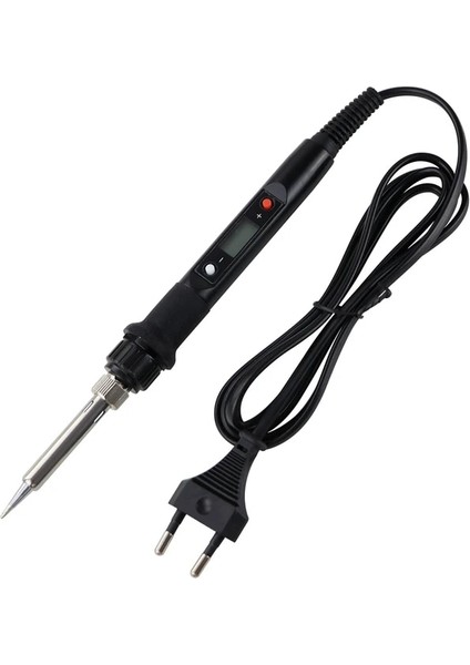 Siyah Set-1 220V Ab Tak LCD Dijital Ekran Havya 80W Ayarlanabilir Sıcaklık Havya Kafası 220V/110V Lehimleme Lehim Aracı Kiti (Yurt Dışından)