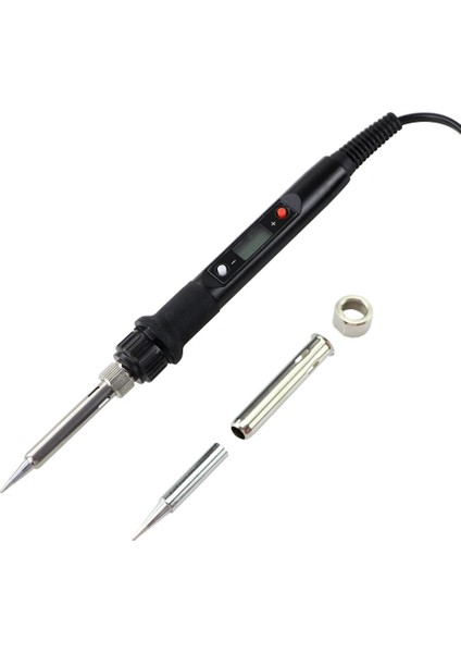 Siyah Set-1 220V Ab Tak LCD Dijital Ekran Havya 80W Ayarlanabilir Sıcaklık Havya Kafası 220V/110V Lehimleme Lehim Aracı Kiti (Yurt Dışından)