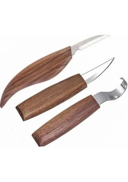 3 Adet 3/5 Adet Oyma Bıçağı Ceviz Soyma Detay Keski Seti Ahşap Saplı Ağaç Işleme Kesici Kesme Gravür Desen Diy Manuel Araç (Yurt Dışından)