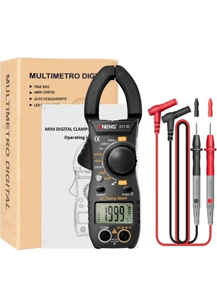 Siyah 69HF Yüksek Doğruluk Pens Metre Amp Metre True Rms Multimetre Otomatik Değişen Volt Test Cihazı (Yurt Dışından)
