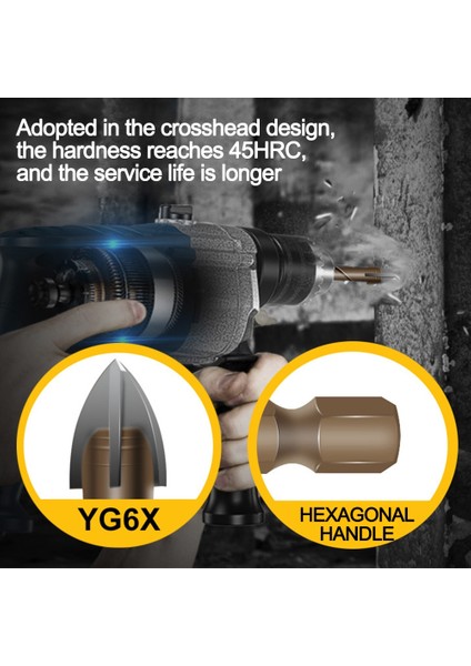 Black3 4 5 6 8 10 12 Dızaınlıfe 3-12MM Çapraz Hex Kiremit Matkap Uçları Seti Cam Seramik Beton Delik Açıcı Tuğla Sert Alaşım Üçgen Bit Araç Kiti (Yurt Dışından)