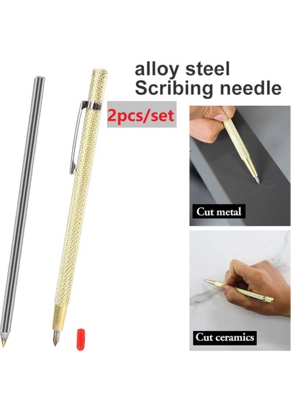 2 Adet 2 Adet Elmas Metal Işaretleyici Gravür Kalem Tungsten Karbür Uç Stylus Kalem Cam Seramik Metal Ahşap Gravür El Aletleri (Yurt Dışından)