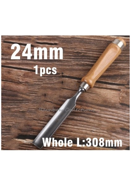 24MM x 1 Adet 6/12/18/24MM Keski Seti Ahşap Yarı Dairesel Keski Dıy Marangoz Ağaç Işleme Krom-Vanadyum Çelik El Aleti Ahşap Oyma Seti (Yurt Dışından)