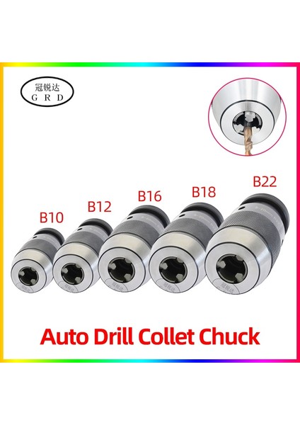 B12 (1-10MM) B10 B12 B16 B18 B22 Matkap Chuck Delme Makinesi Konik Matkap Chuck Güç Jt6 Otomatik Matkap Pens Kendinden Sıkmalı Anahtarsız Matkap Chuck (Yurt Dışından) fiyatları