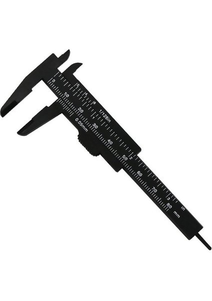 Siyah 0-80MM Plastik Sürmeli Kumpas Dıy Ölçme Aracı Çift Ölçekli Diyafram Derinlik Çapı Ağaç Işleme Metal Işleme Ölçü Aracı (Yurt Dışından)