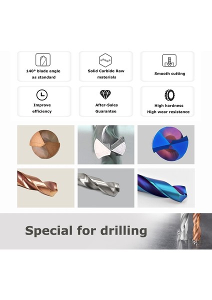 HRC50 80MM 7.3mm Yzh Karbür Büküm Matkap Toplam Uzunluk 80MM Katı Tungsten Uçları HRC50/55/65 Cnc Düz Kolu Metal Demir Çelik Için Delme Deliği (Yurt Dışından)