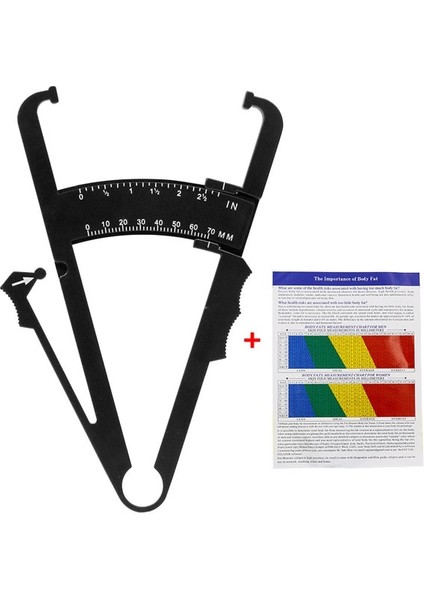 Siyah Kişisel Vücut Yağ Kaliper Cilt Analiz Cihazı Ölçü Tabloları Spor Ince Sağlık Tutmak Test Cihazı Vücut Yağ Monitörü Sebum Ölçer Klasörü (Yurt Dışından)