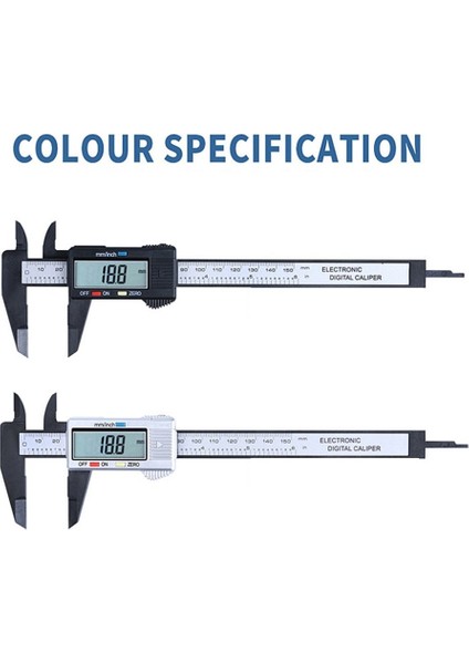 Siyah 150MM 1 Adet Yeni Elektronik Dijital Ekran Sürmeli Kumpas 150MM Kaliper Mikrometre Dijital Cetvel Ölçme Aracı 150MM 0.01MM (Yurt Dışından)