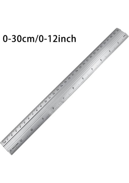 30CM 1 Adet 15/20/30CM Cetvel Alüminyum Alaşımlı Düz Cetveller Koruyucu Ölçekli Ölçü Çizim Aracı Okul Ofis Için (Yurt Dışından)