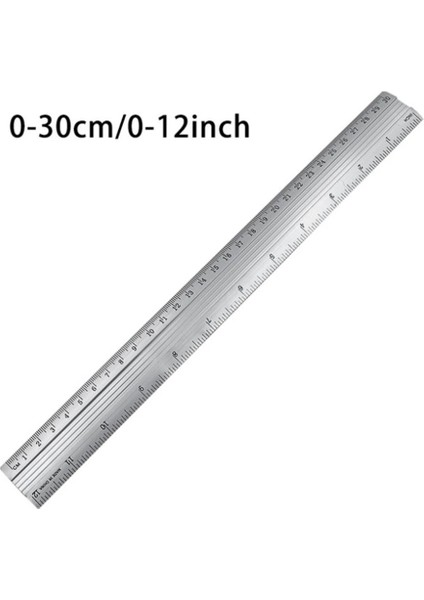 30CM 1 Adet 15/20/30CM Cetvel Alüminyum Alaşımlı Düz Cetveller Koruyucu Ölçekli Ölçü Çizim Aracı Okul Ofis Için (Yurt Dışından)