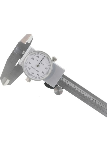 6 Inç Paslanmaz Yüksek Kaliteli Çift Iğne 150MM 0.02MM 0.001 "paslanmaz Çelik Kadran Sürmeli Kumpas Kadranlı Gösterge Plastik Kadranlı Kumpas Ölçü Aracı (Yurt Dışından)