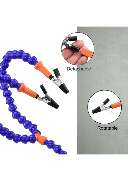 Gümüş Y8BE-SY Toolour Çoklu Lehimleme Istasyonu Üçüncü El Standına Yardımcı 8pcs Esnek Kollar Pcb Kaynak Onarım Aracı Için Masa Kelepçe Tutucu (Yurt Dışından)