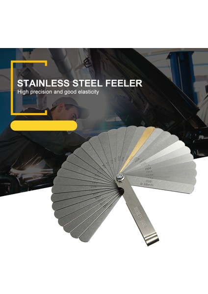32 Bıçak Kombinasyonu Feeler Ölçer Metrik 0.04-0.88MM Kalınlık Ölçme Aletleri (Yurt Dışından) modelleri