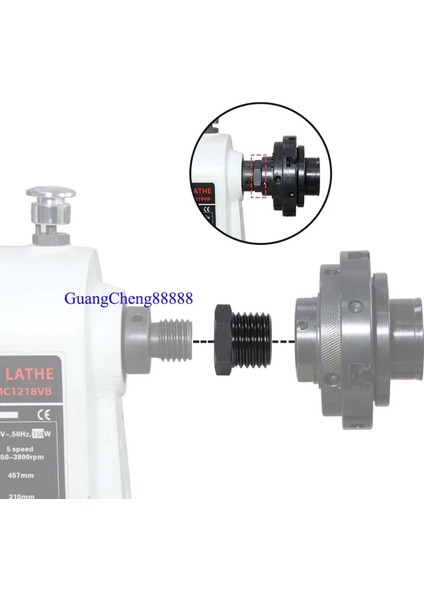 M33X3.5 Ila 0.75INX16 Torna Mesnetli Mili Adaptör Dişi 1"/8tpı M33 X3.5mm M18 -2.5mm Ayna Ekleme Ahşap Torna Ağaç Işleme Aleti Aksesuarları (Yurt Dışından)