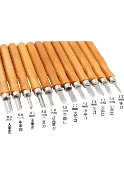 Çanta ile 12 Adet Ahşap Oyma Keski Bıçak El Aleti Seti Temel Detaylı Oyma Ağaç Işçileri Gouges Ağaç Işleme Araçları Gravür Sondaj (Yurt Dışından) modelleri