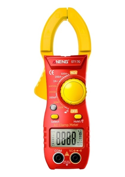 Kırmızı Sarı Renk Aneng Akıllı Pens Metre 1999 Sayımlar Otomatik Değişen Dijital Multimetre LCD Ekran Ac Dc Gerilim Ac Akım Test Cihazı LED El Feneri (Yurt Dışından)