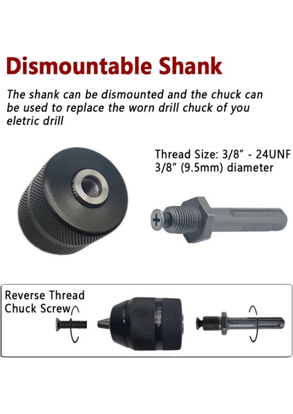 Ayna ve Sds Plus Anahtarsız 0.8-10MM 3 Çeneli 3/8-24UNF Matkap Chuck Hızlı Değiştirme Adaptörü Sds-Plus Şaft 1/4" Altıgen Kare Fit Döner Darbeli/darbeli Matkap (Yurt Dışından) indirimleri