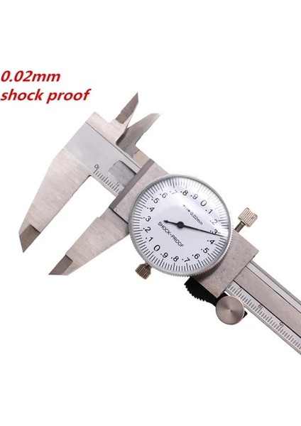 Şerit 150MM 6 Inç Darbeye Dayanıklı Kadranlı Kaliper 0-150MM Kadranlı Sürmeli Kumpas Mikrometre Göstergesi. (Yurt Dışından)