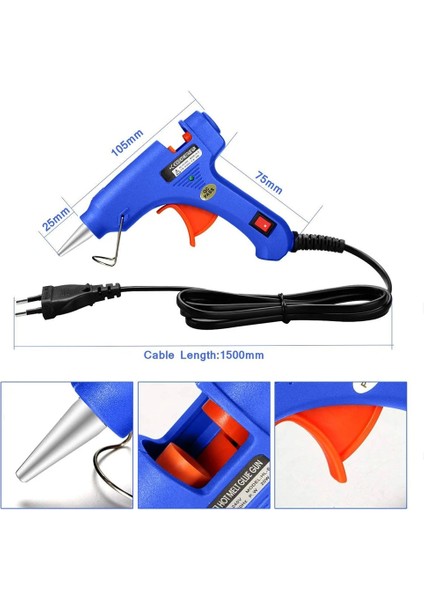 10 Adet 0.7CMX20CM B Petpig Multitool Yüksek Sıcaklık Sıcak Eriyik 40W Tutkal Tabancası Dıy Güç Aracı Kapak El Aleti Küçük Zanaat Projeleri Sıcak Tutkal Tabancası (Yurt Dışından) indirimleri