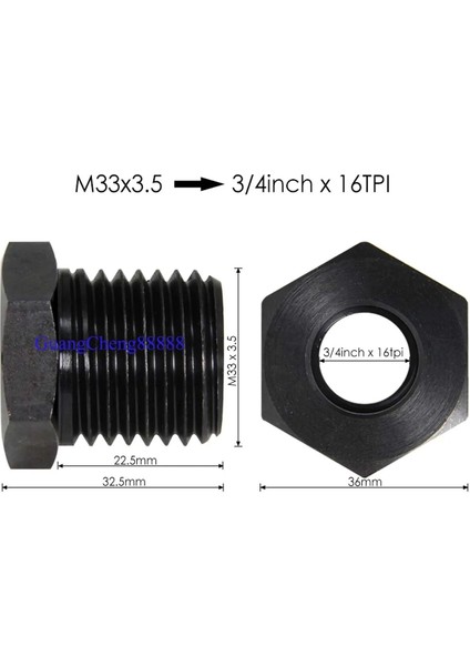M33X3.5 Ila 0.75INX16 Torna Mesnetli Mili Adaptör Dişi 1"/8tpı M33 X3.5mm M18 -2.5mm Ayna Ekleme Ahşap Torna Ağaç Işleme Aleti Aksesuarları (Yurt Dışından) modelleri