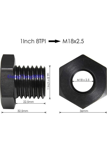 M33X3.5 Ila 0.75INX16 Torna Mesnetli Mili Adaptör Dişi 1"/8tpı M33 X3.5mm M18 -2.5mm Ayna Ekleme Ahşap Torna Ağaç Işleme Aleti Aksesuarları (Yurt Dışından) fırsatları