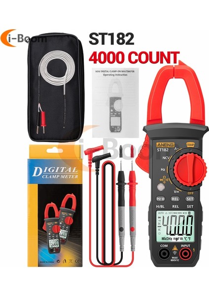 ST183 600A Dijital Pens Metre ST182 400A 4000 6000 Sayım Multimetre Dc/ac Gerilim Voltmetre Ampermetre Kapasite Hz Ncv Ohm Metre Test Aracı (Yurt Dışından)