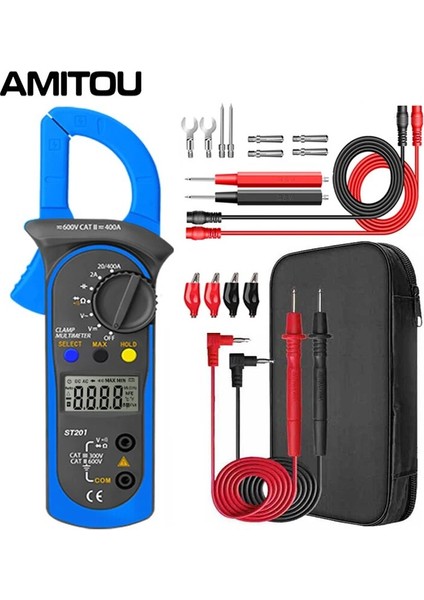 ST201 Mavi Pro Amıtou ST201 Dijital Pens Metre Multimetre Direnç Ohm Transistör Test Cihazları Ac/dc Voltmetre Akım Test Cihazı Elektrikçi Için (Yurt Dışından) fırsatları
