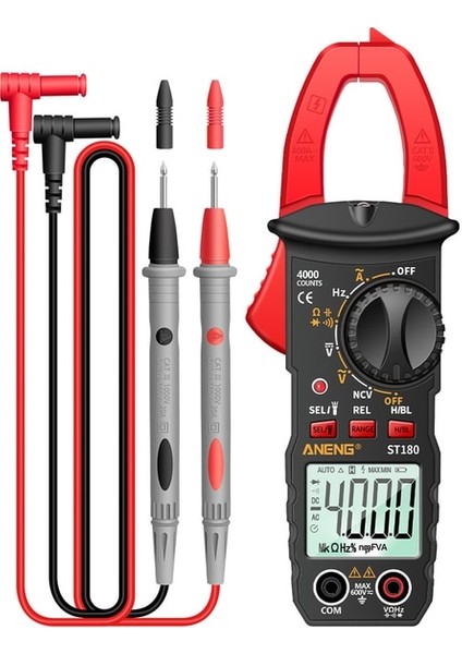 Kırmızı Dijital Pens Metre Otomatik Sayma Ac ve Dc Gerilim Evrensel Metre Gerilim Test Cihazı LED Buzzer Alarm Algılama Aleti (Yurt Dışından)