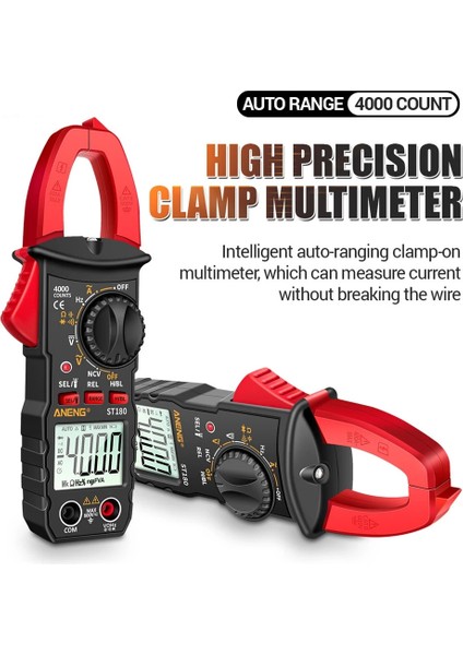 Kırmızı Dijital Pens Metre Otomatik Sayma Ac ve Dc Gerilim Evrensel Metre Gerilim Test Cihazı LED Buzzer Alarm Algılama Aleti (Yurt Dışından)