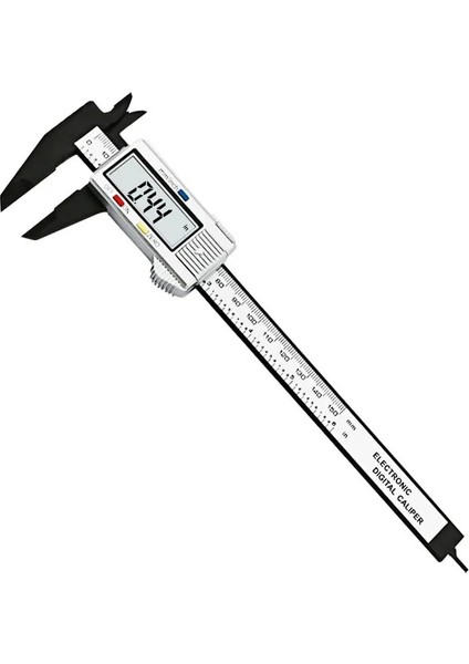 150MM Şerit 150MM/6" Karbon Fiber Dijital Kumpas 100MM/4 Inç Plastik Sürmeli Kumpas Ölçer Elektronik Plastik Kumpas Kaymak Cetvel Ölçer (Yurt Dışından)