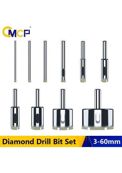 No.7 18 Adet Set Cmcp 10/15/18/28 Adet Elmas Kaplı Matkap Ucu Seti Kiremit Mermer Cam Seramik Elektrikli El Aletleri Için Delik Testere Delme Uçları 3MM-60MM (Yurt Dışından)