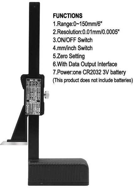 Dijital Yükseklik Ölçer Kaliper 0-150MM Sürmeli Kumpas Cetvelli Cetvel Elektronik Ağaç Işleme Masa Markalama Cetvel Ölçme Araçları (Yurt Dışından) modelleri