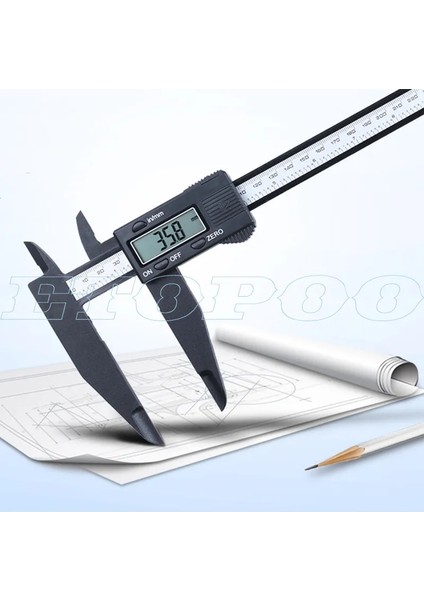 200MM 300MM 200 Elektronik Dijital Kumpas LCD Plastik Sürmeli Kumpas Uzun Çene Mikrometre Iç Dış Çap Ölçer Ölçme Araçları (Yurt Dışından)