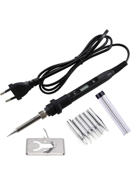 Set-4 110V Abd Tak 80W Dijital Elektrikli Havya Seti Ab Abd Tak Ayarlanabilir Sıcaklık Lehimleme Istasyonu 6 Adet Havya Ucu Araç Kiti ile (Yurt Dışından)