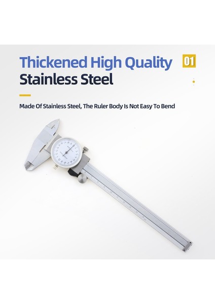 IP54 Kaliper Kadranlı Kumpas Metal Sürmeli Kumpas Kadranlı Göstergeli Mikrometre Paslanmaz/karbon Çelik Ölçer Ölçme Aletleri Pied A Coulisse (Yurt Dışından) fırsatları