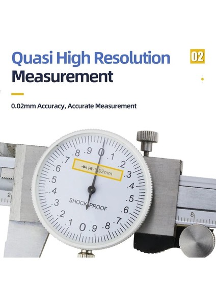IP54 Kaliper Kadranlı Kumpas Metal Sürmeli Kumpas Kadranlı Göstergeli Mikrometre Paslanmaz/karbon Çelik Ölçer Ölçme Aletleri Pied A Coulisse (Yurt Dışından) indirimleri