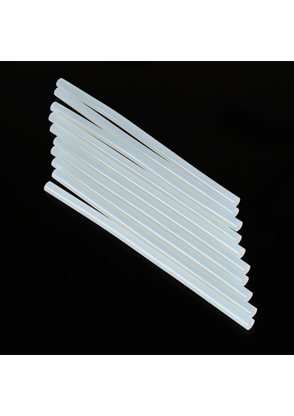 10 Adet 11X270MM 10 Adet Sıcakta Eriyen Tutkal Çubuğu 11*270MM Beyaz Şeffaf Şerit Süper Güçlü Yapışkan Tutkal Tabancası Zanaat (Yurt Dışından)